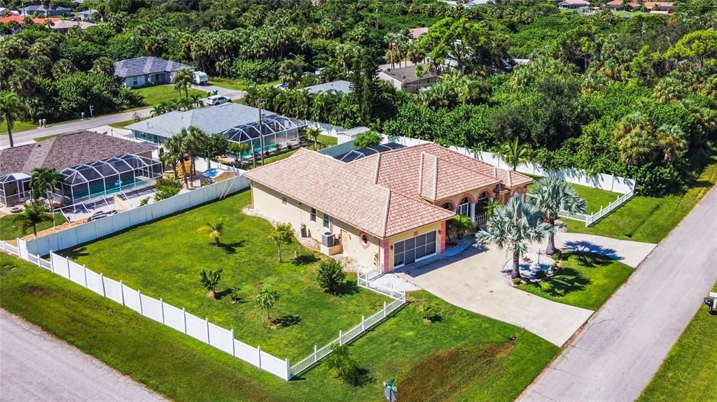 AERIAL VIEW OF THE HOME