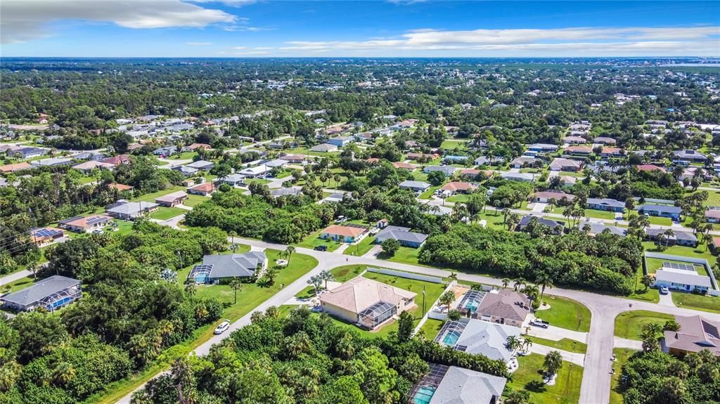 AERIAL VIEW OF THE NEIGHBORHOOD