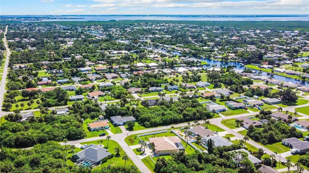 AERIAL VIEW OF THE NEIGHBORHOOD