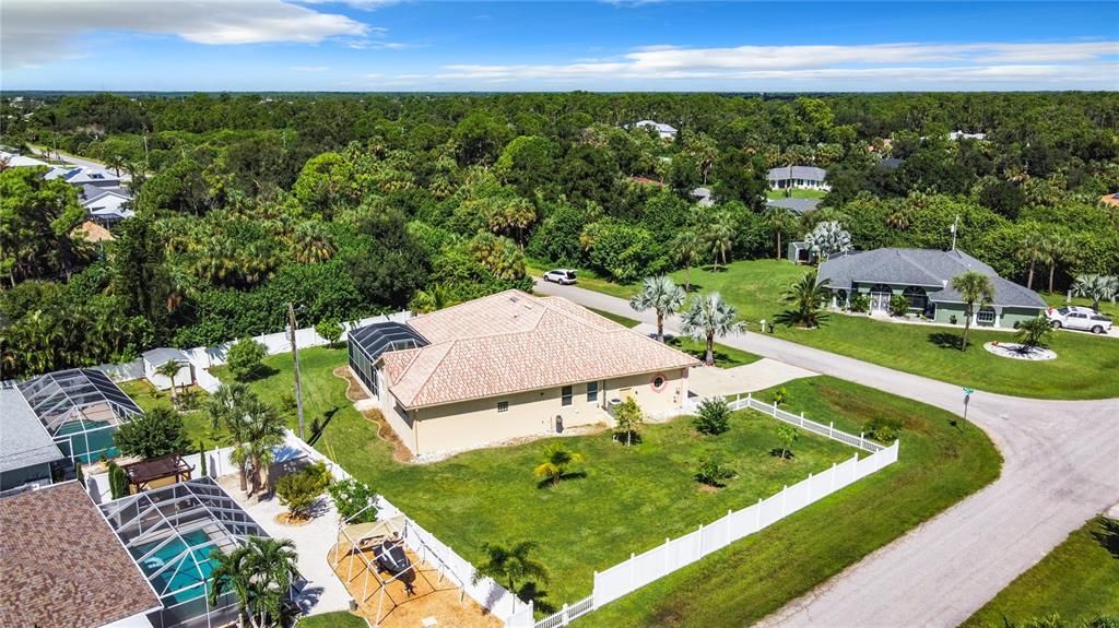 AERIAL VIEW OF THE HOME