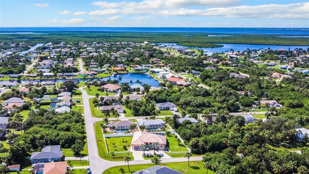 AERIAL VIEW OF THE NEIGHBORHOOD