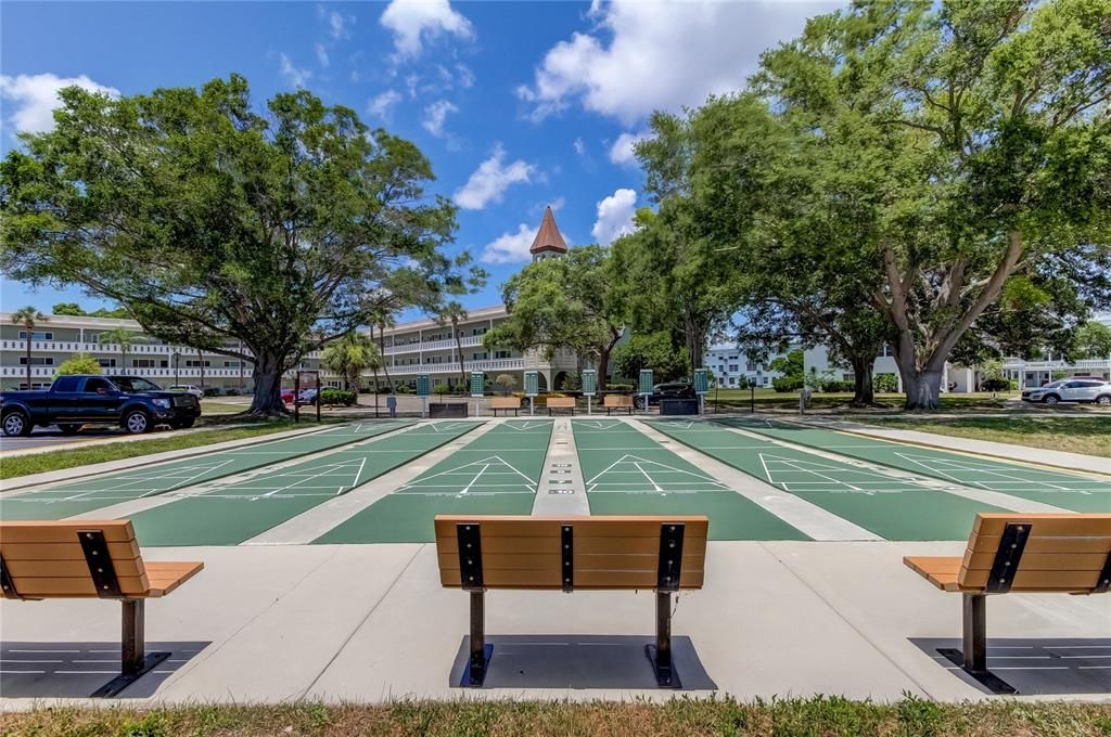 Shuffleboard courts.