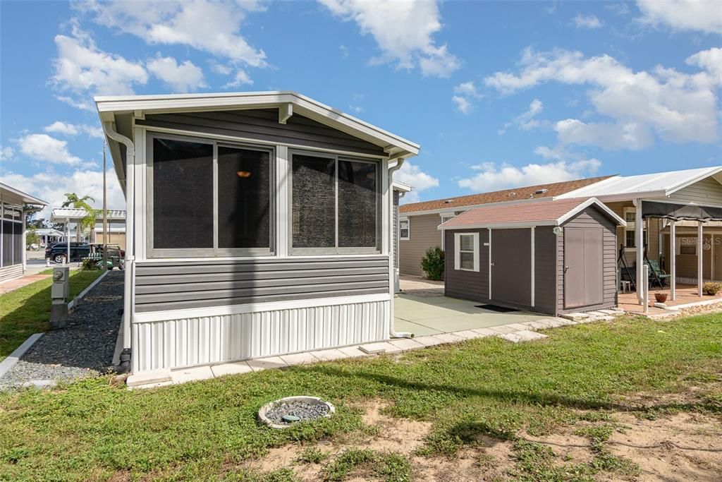 Shed painted in Oct. 2022 to match home