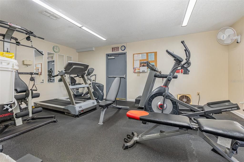 Come work out in this private gym area located in the activity center