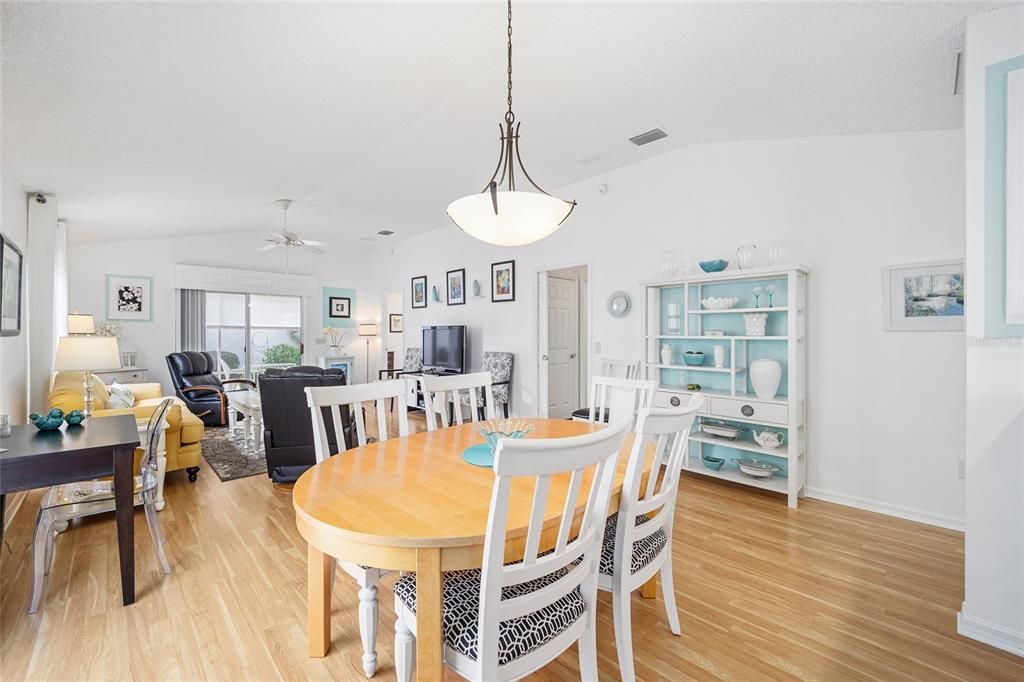 Dining Area with Pendant Chandelier