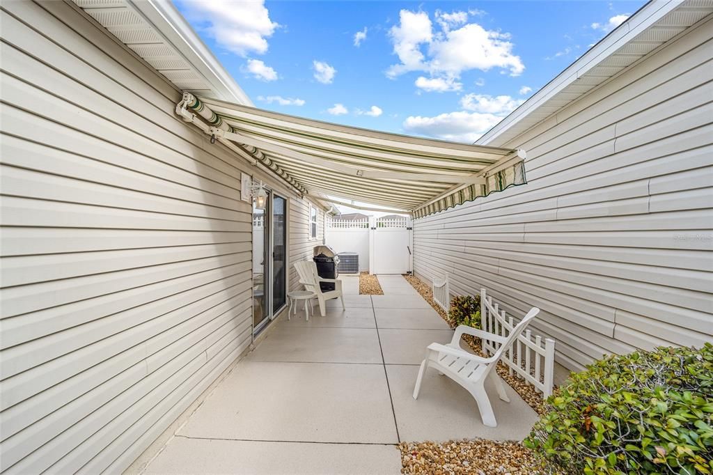 Courtyard with Motorized Awning