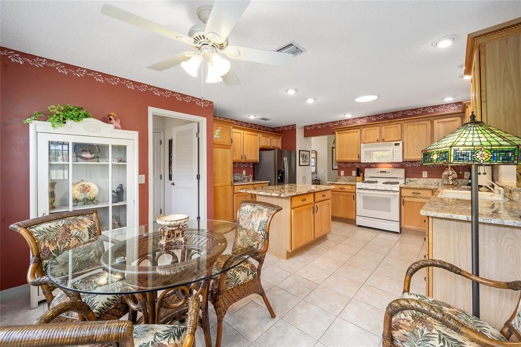 Breakfast Nook with Entry to Laundry Room