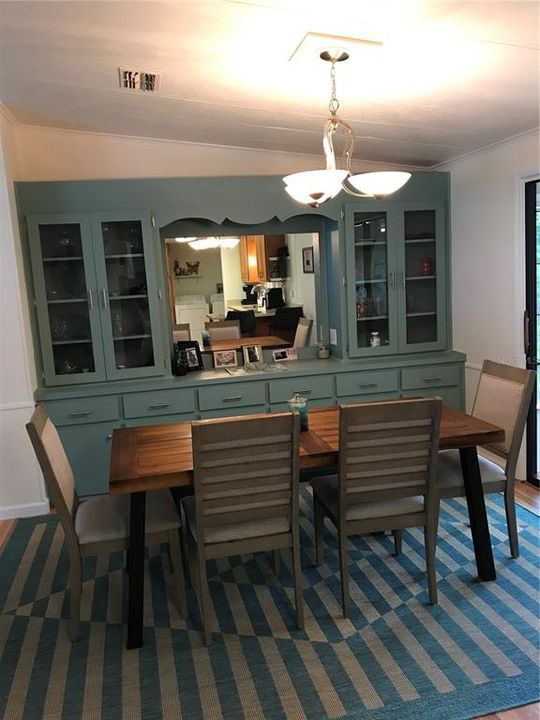 Dining Room with Built In Armoire