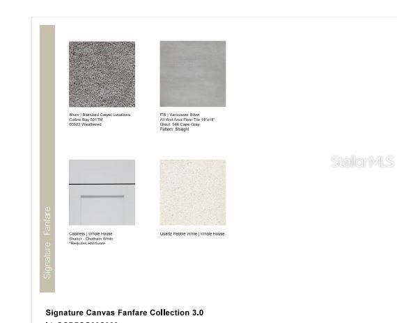 Design Selections.  Home is under construction and selections are subject to change.