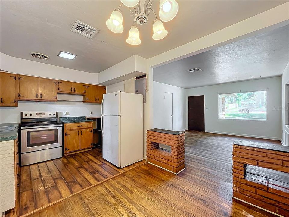 Kitchen, Eat in area and Living Room