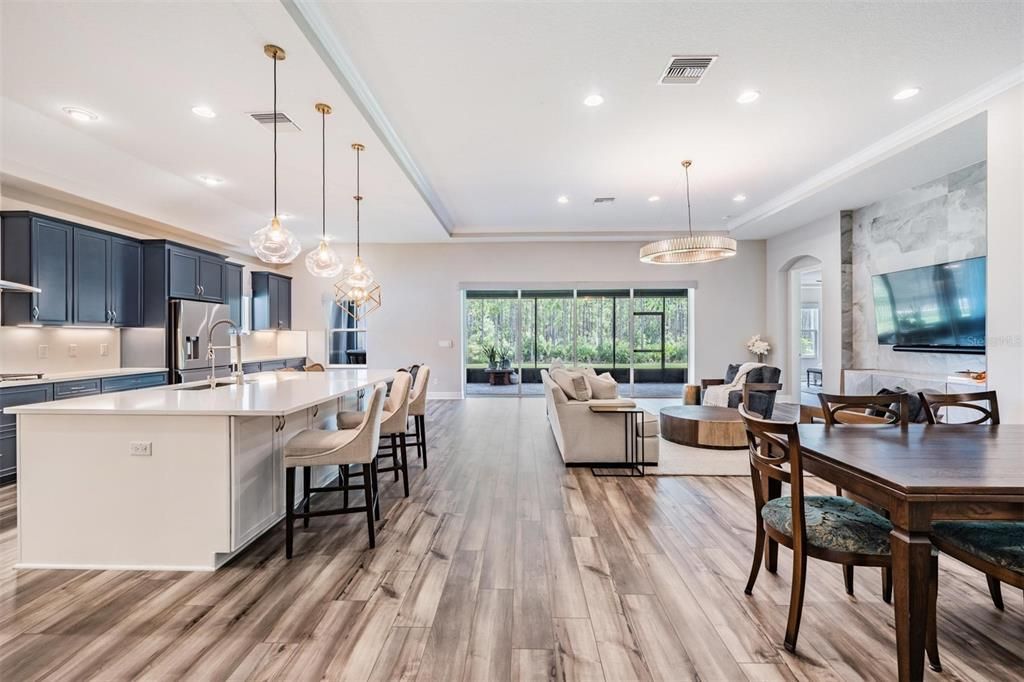 Totally open floor plan perfect for gatherings and entertaining.