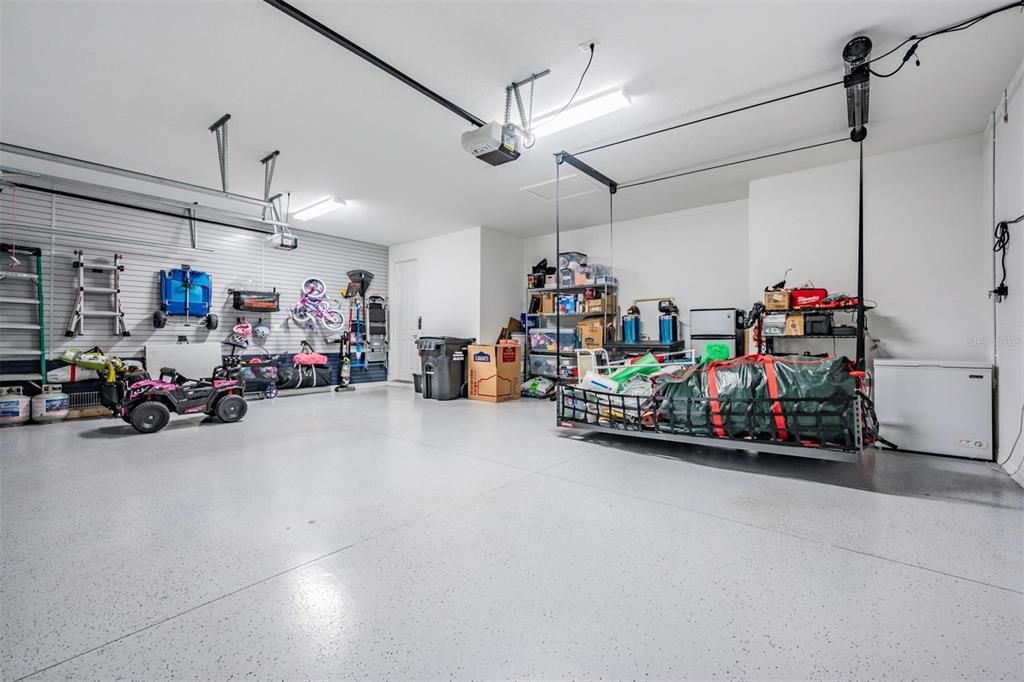 HUGE garage....extra deep...over 650 sq ft of space for your cars, golf cart, storage, etc.