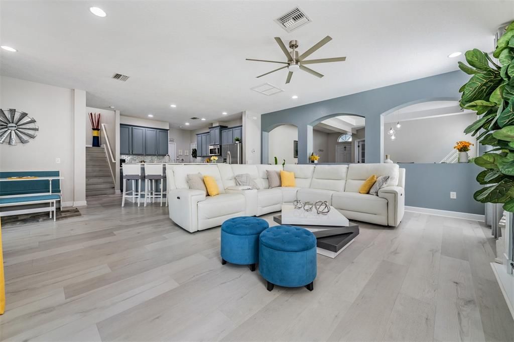 Sunlit Open Living Room