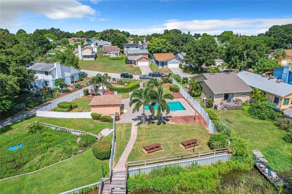 Aerial of the amenities