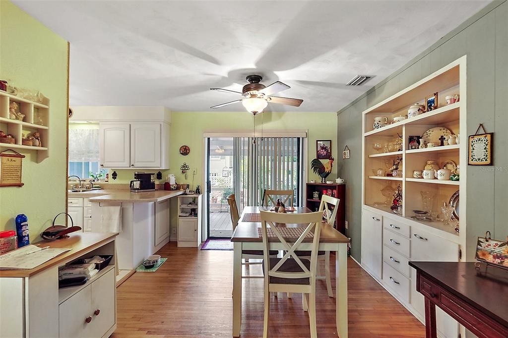 Dining room leads out to the patio and side yard