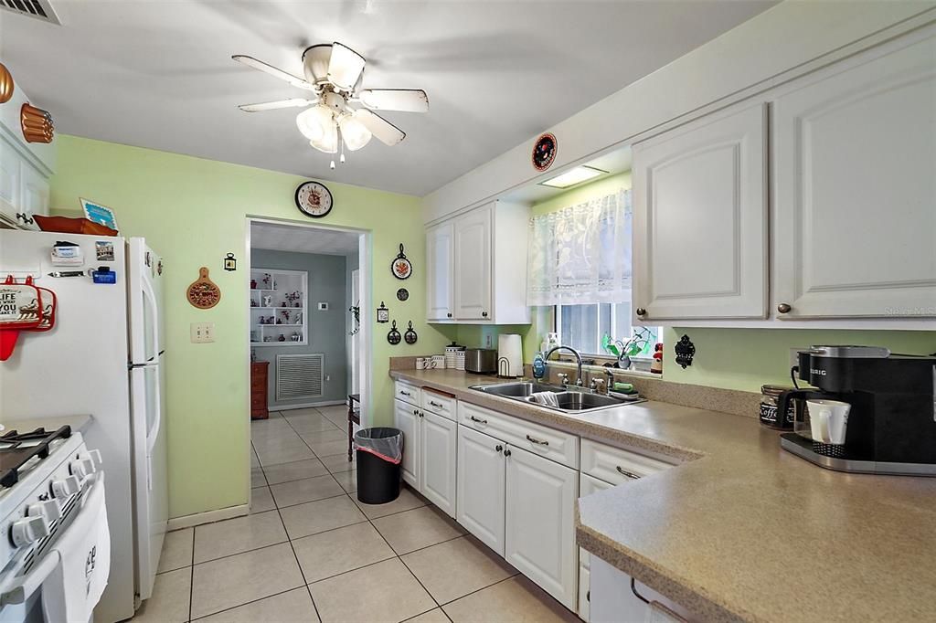 Kitchen is bright and spacious