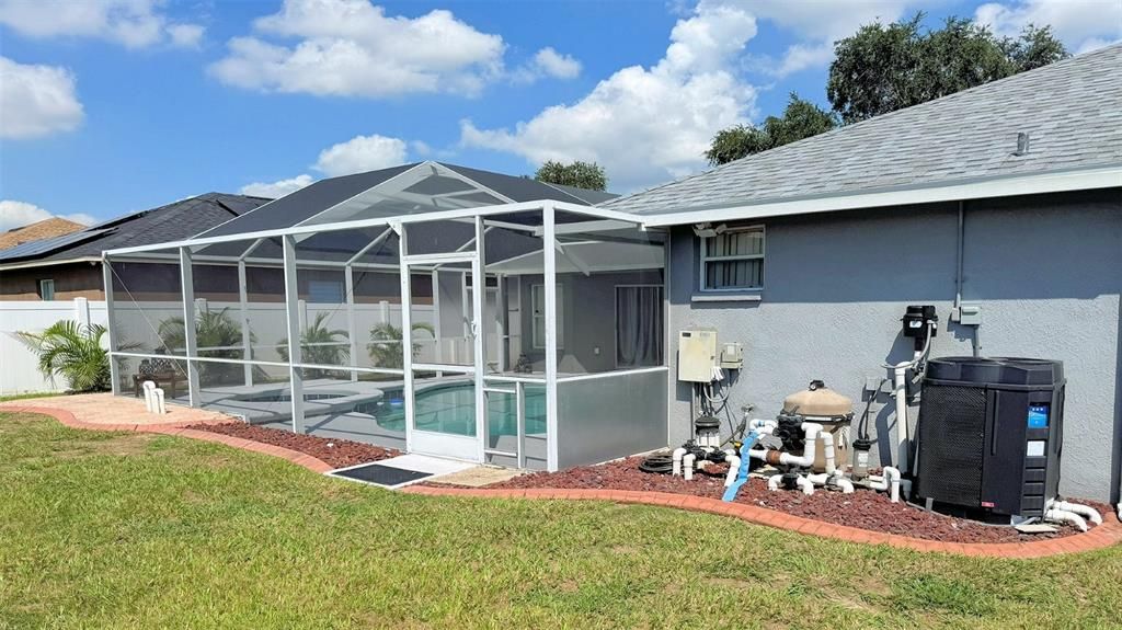 33 Back of House Pool Cage and Equipment