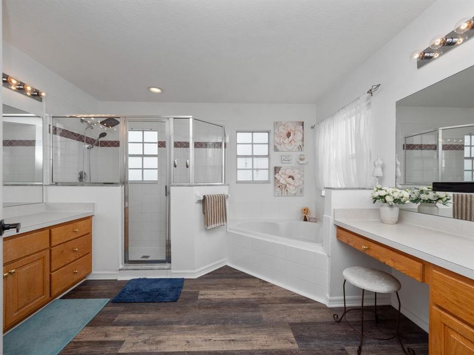 Spacious master bathroom