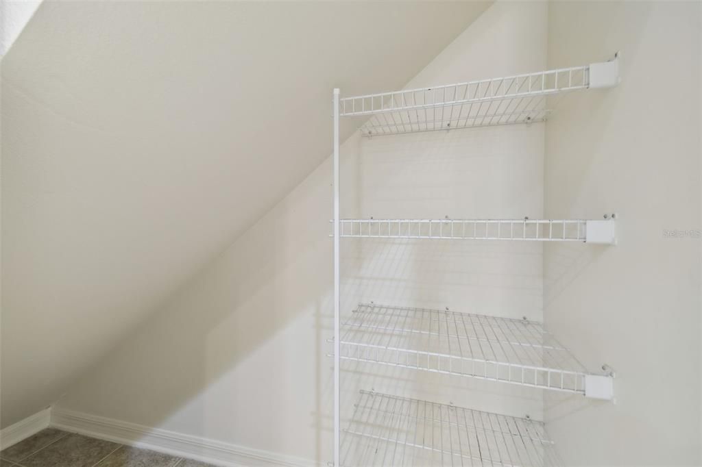 Under stairs pantry/storage