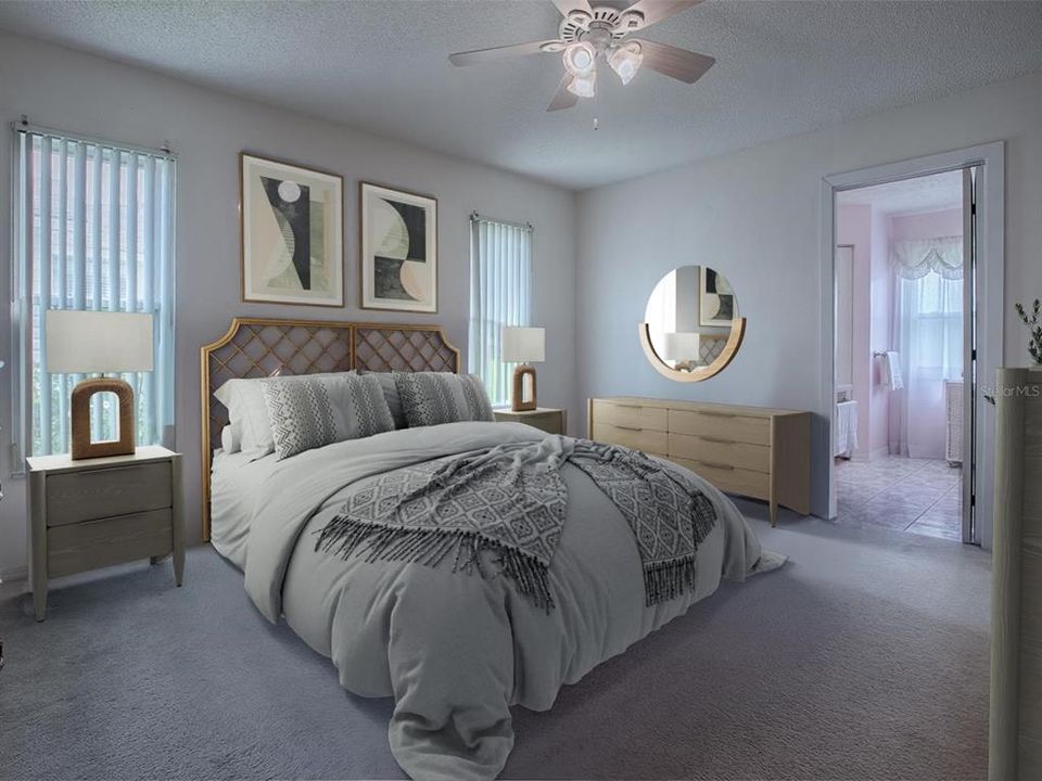 VITUALLY STAGED MASTER BEDROOM