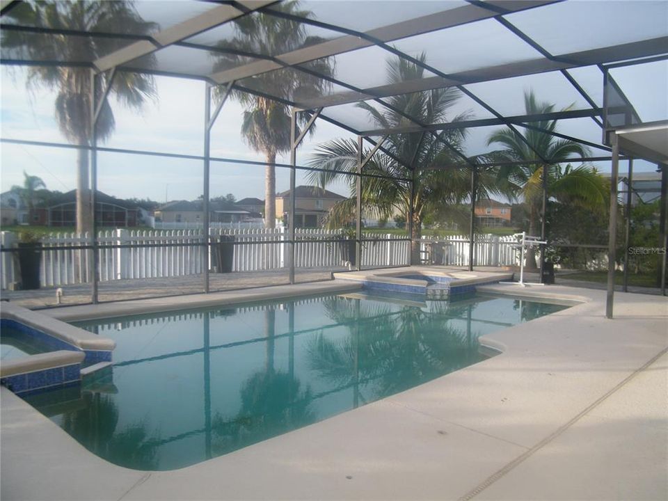 view of lake from pool