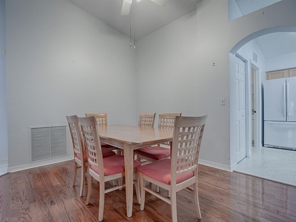 Use this space as either a sitting area or your main dining room space