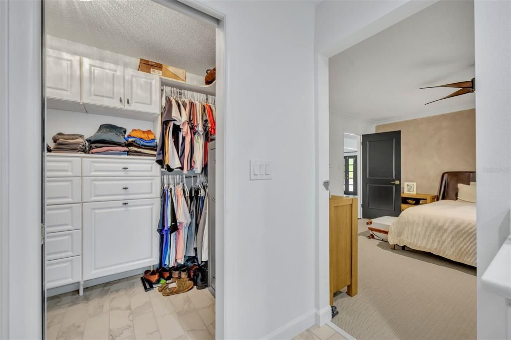 Walk-in closet in primary bedroom