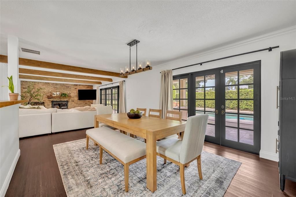 Dining room flooded with natural light leading to your patio