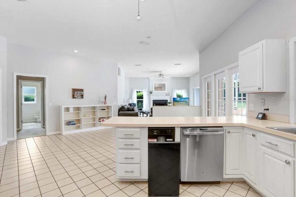 Kitchen (trash compactor) looking into Family Room