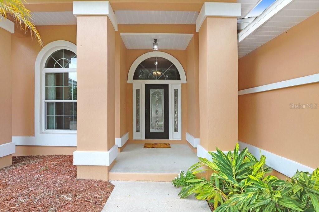 NEW Beautiful front door entry with covered entry