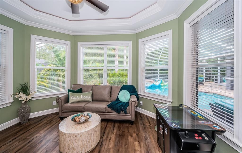 Downstairs master suite sitting area