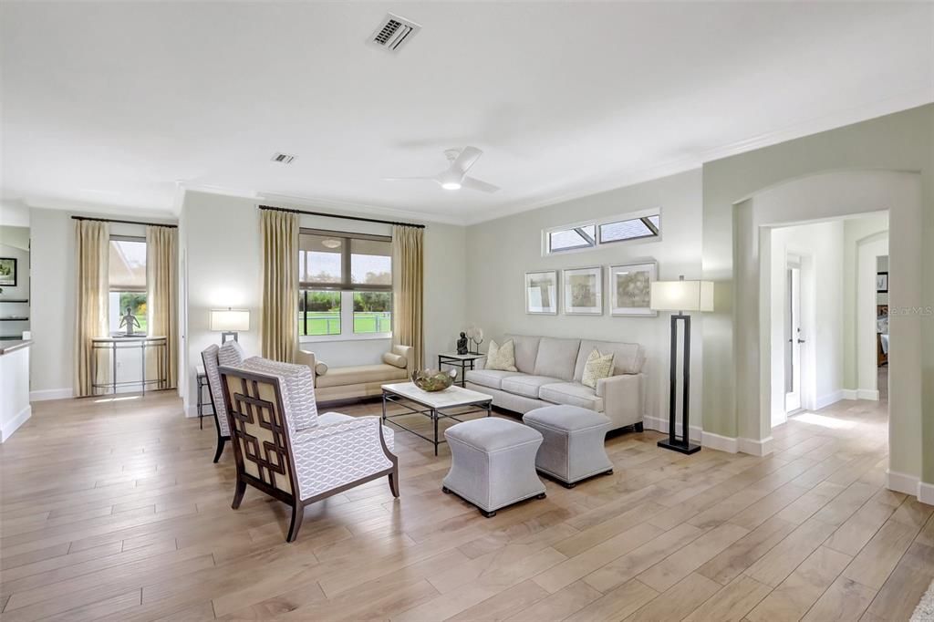 gorgeous living room with Italian ceramic tile