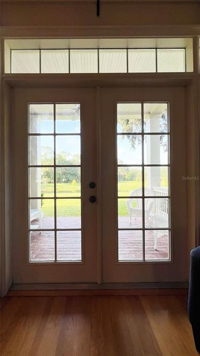 Living room French doors