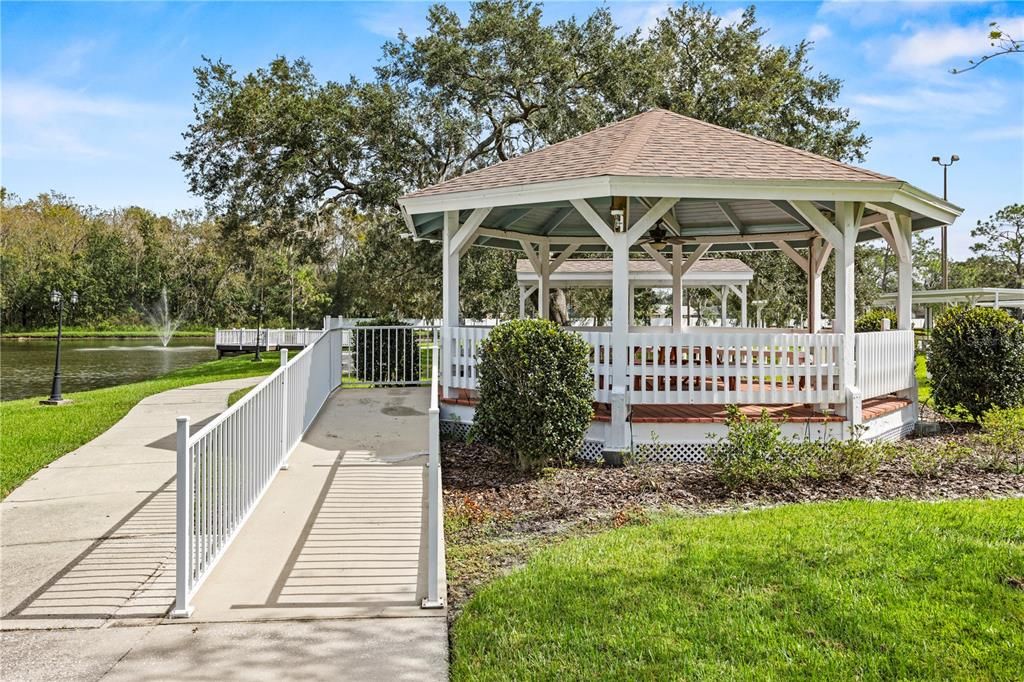 Gazebo overlooking the lake