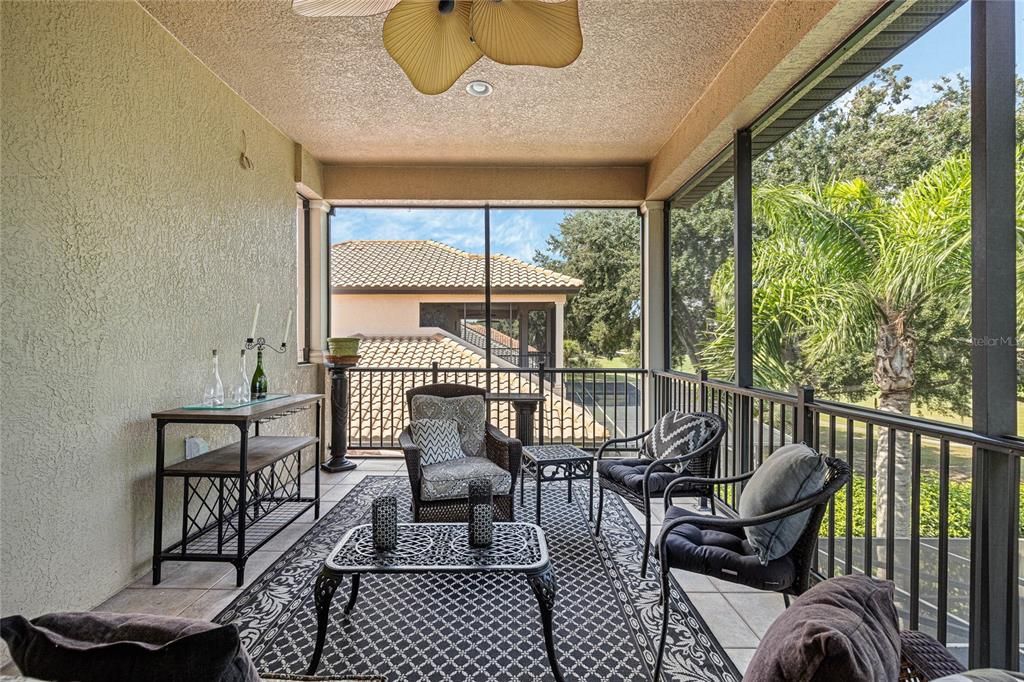 Upstairs screened in patio