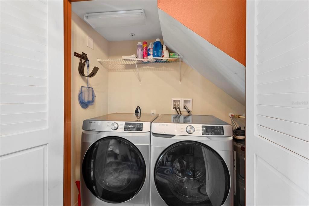 Downstairs laundry closet