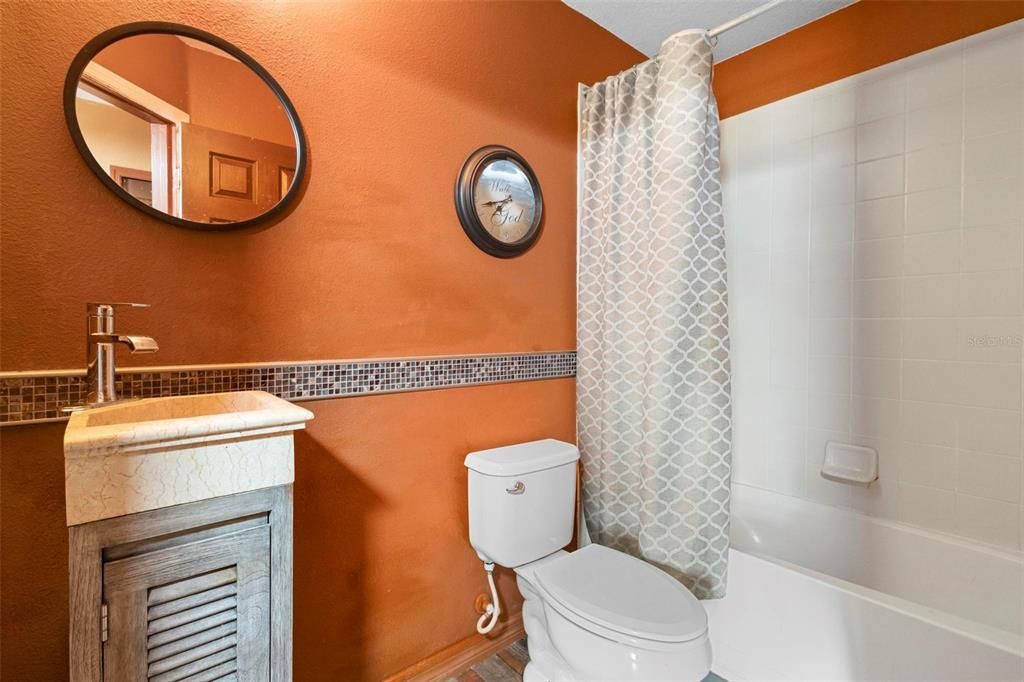 Upstairs guest bathroom