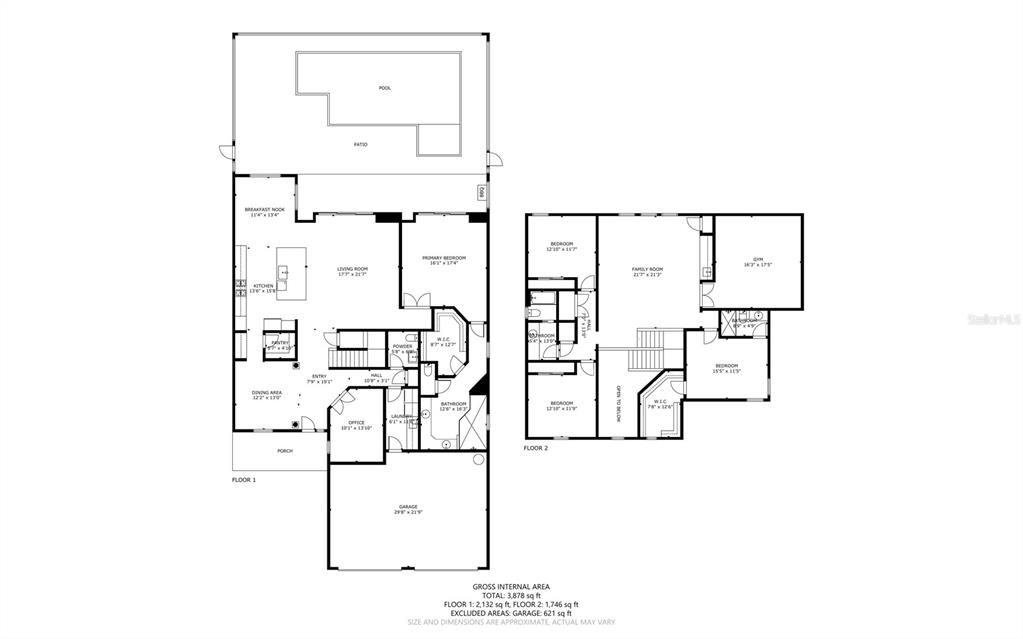 4087 sqft 4 bed, 3.5 baths, den, bonus room, media room, & 3 car garage.