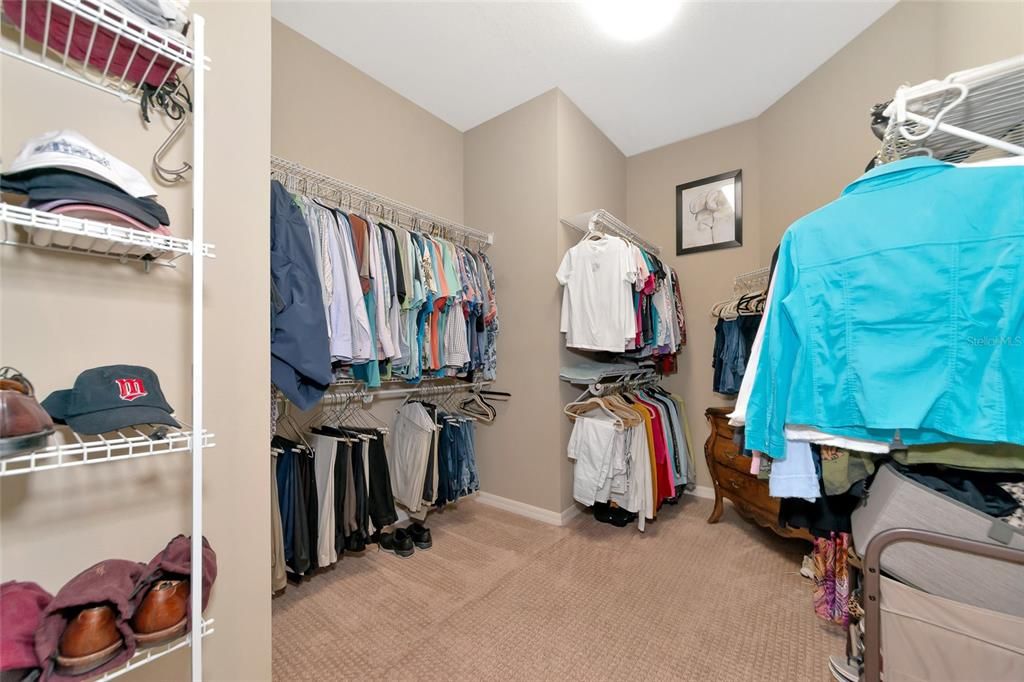 Primary suite closet 8.5' x 13.5'