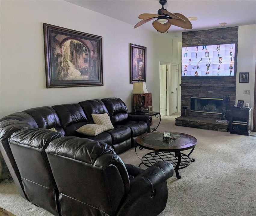 Family Room w/ Fireplace View 1