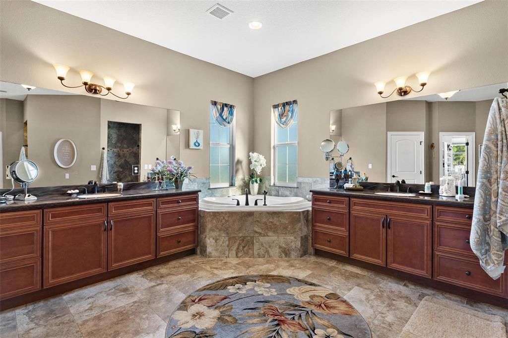 Ensuite Bathroom with Separate Dual Vanities