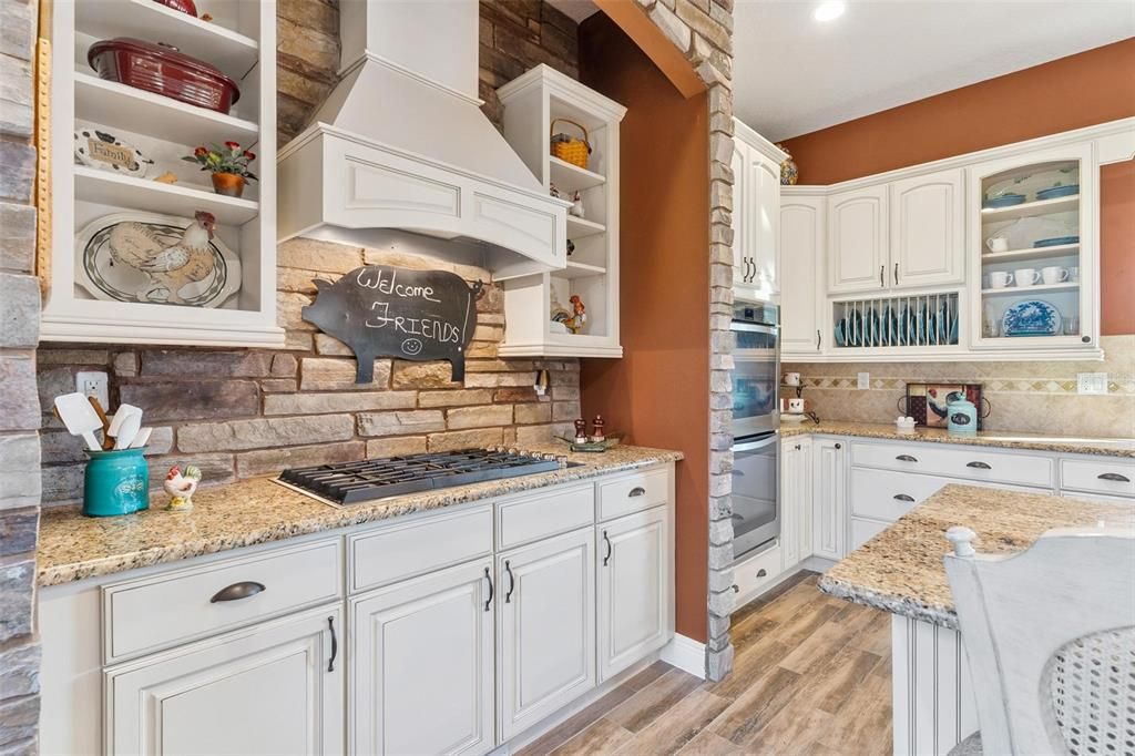 Kitchen with a 6 Burner Gas Range