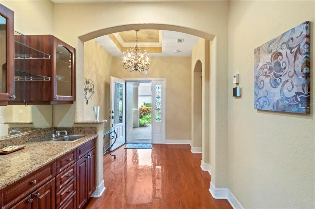 Entrance foyer and wet bar