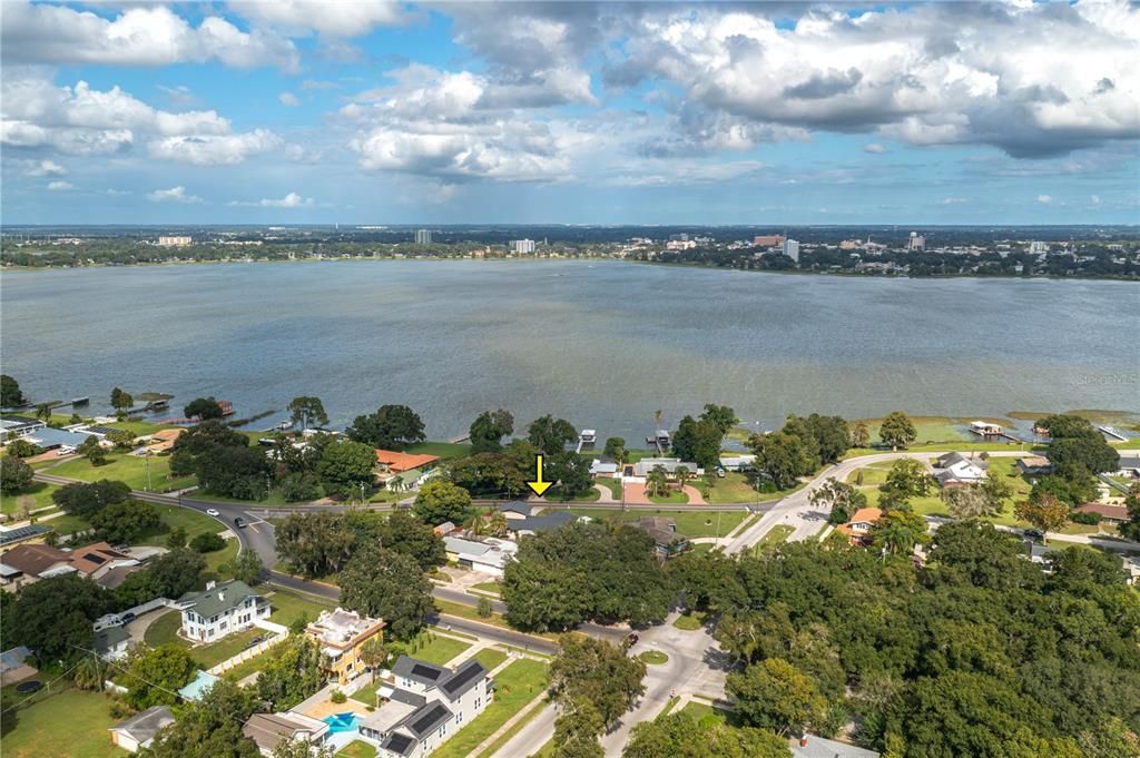 Aerial Shot Looking East toward Lake Howard