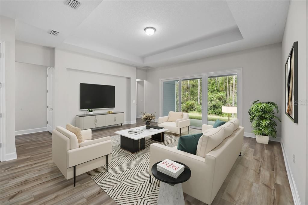 Virtually Staged Photo-Living Room