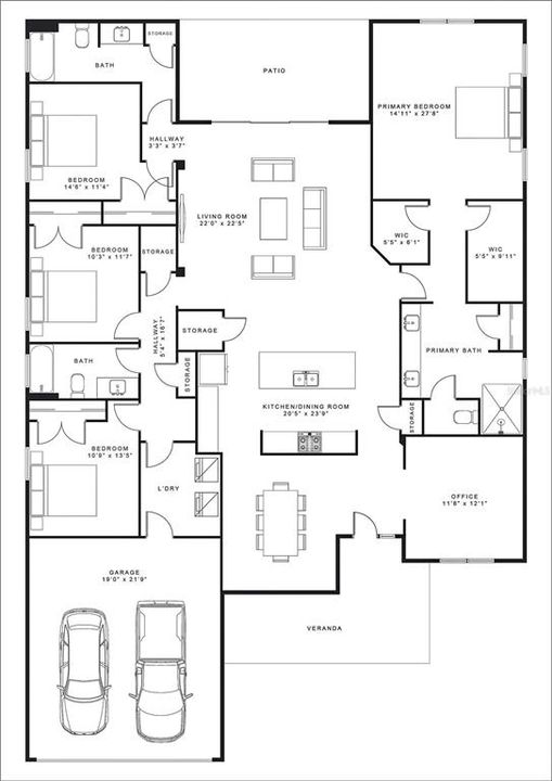 На продажу: $545,000 (4 спален, 3 ванн, 2506 Квадратных фут)