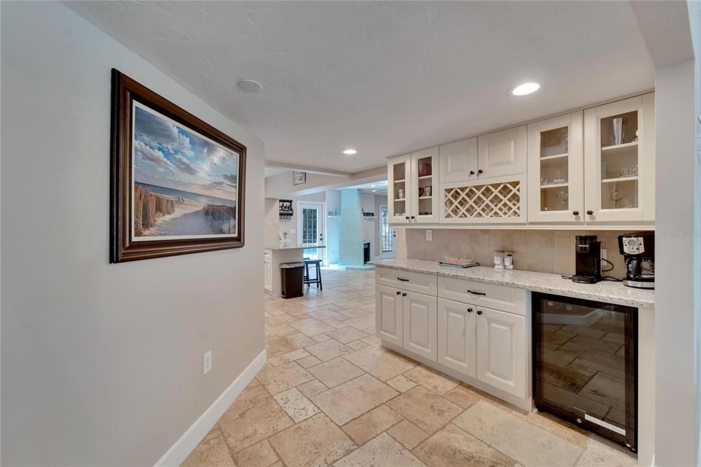 Butler's pantry with wine-fridge