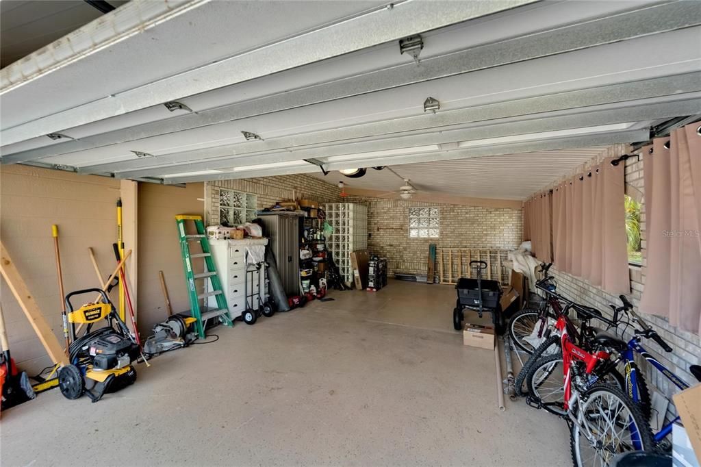 Main house garage with epoxy flooring