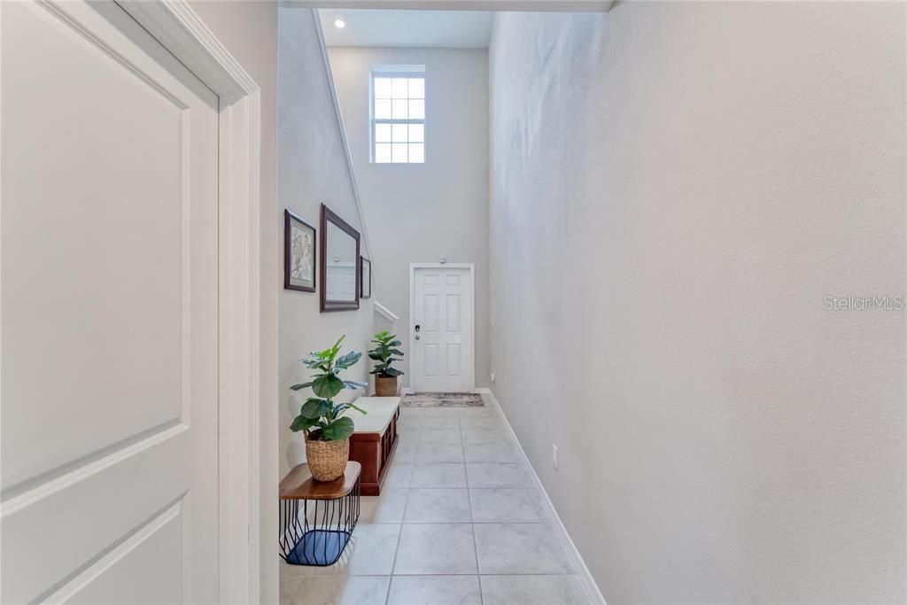 Front Entry, half bath under the stairs