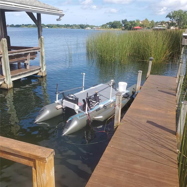 Boat in one of the slips